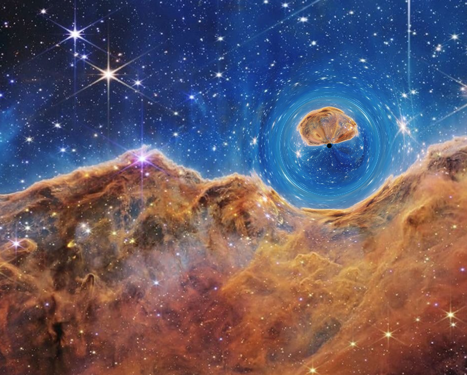 Gravitationslinsen i et sort hul