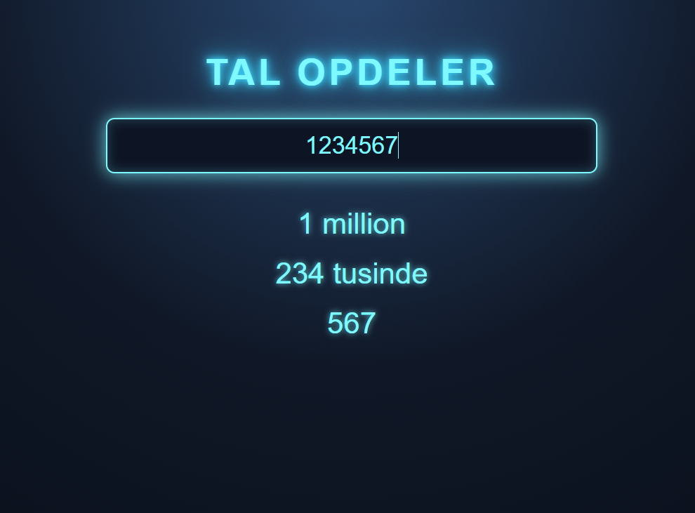 Tal opdeler